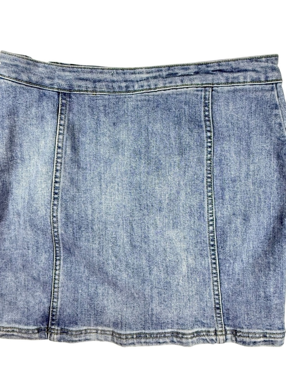 Wishlist Jeans Denim Mini Skirt Button Front Y2K Light Wash Size S - Picture 8 of 10